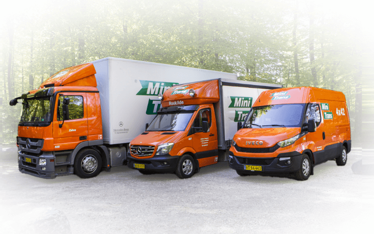 Book transport med en af MiniTrans' mange vogntyper